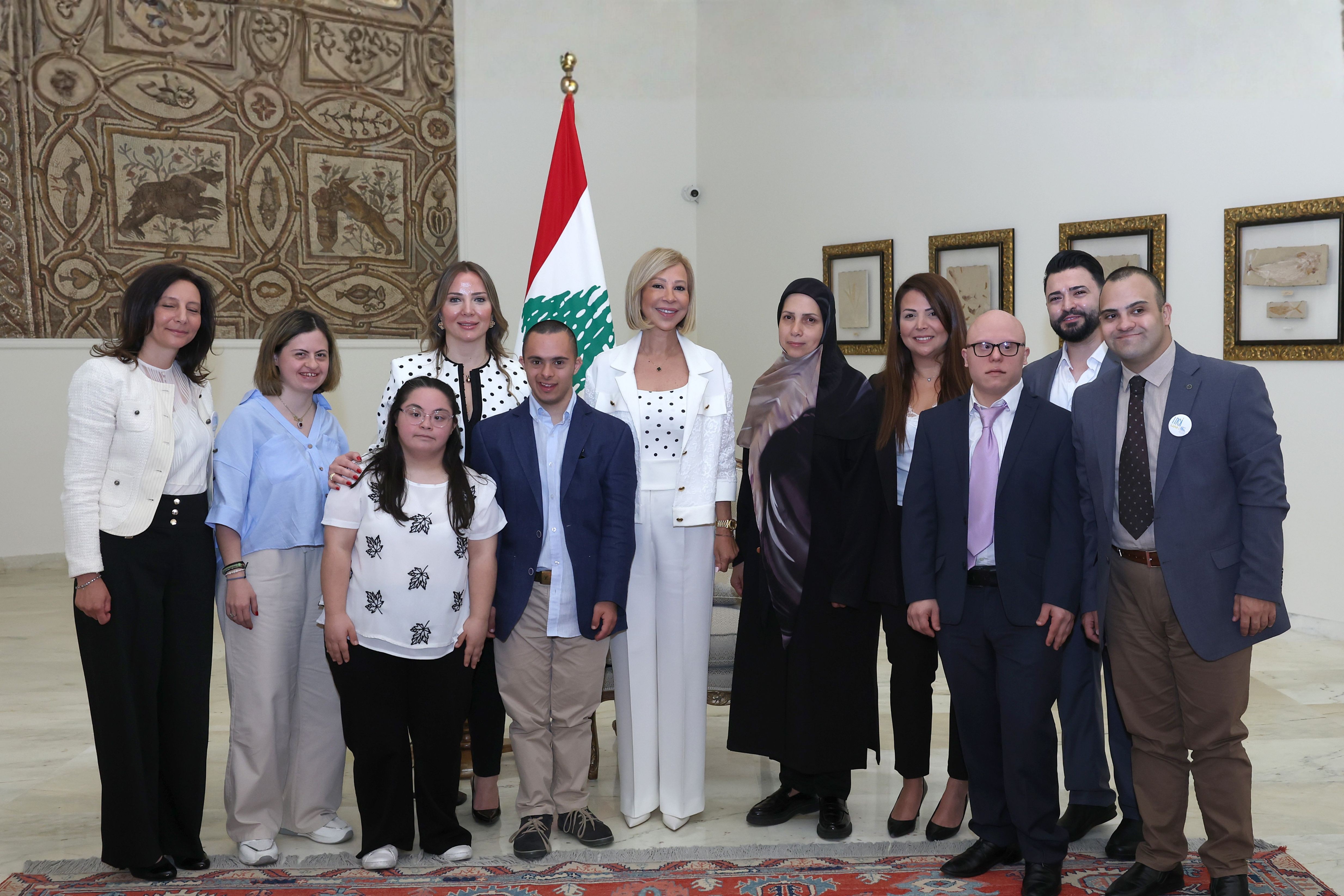 اللبنانية الأولى تستقبل الجمعية اللبنانية لتثلث الصبغية 21 في القصر الجمهوري